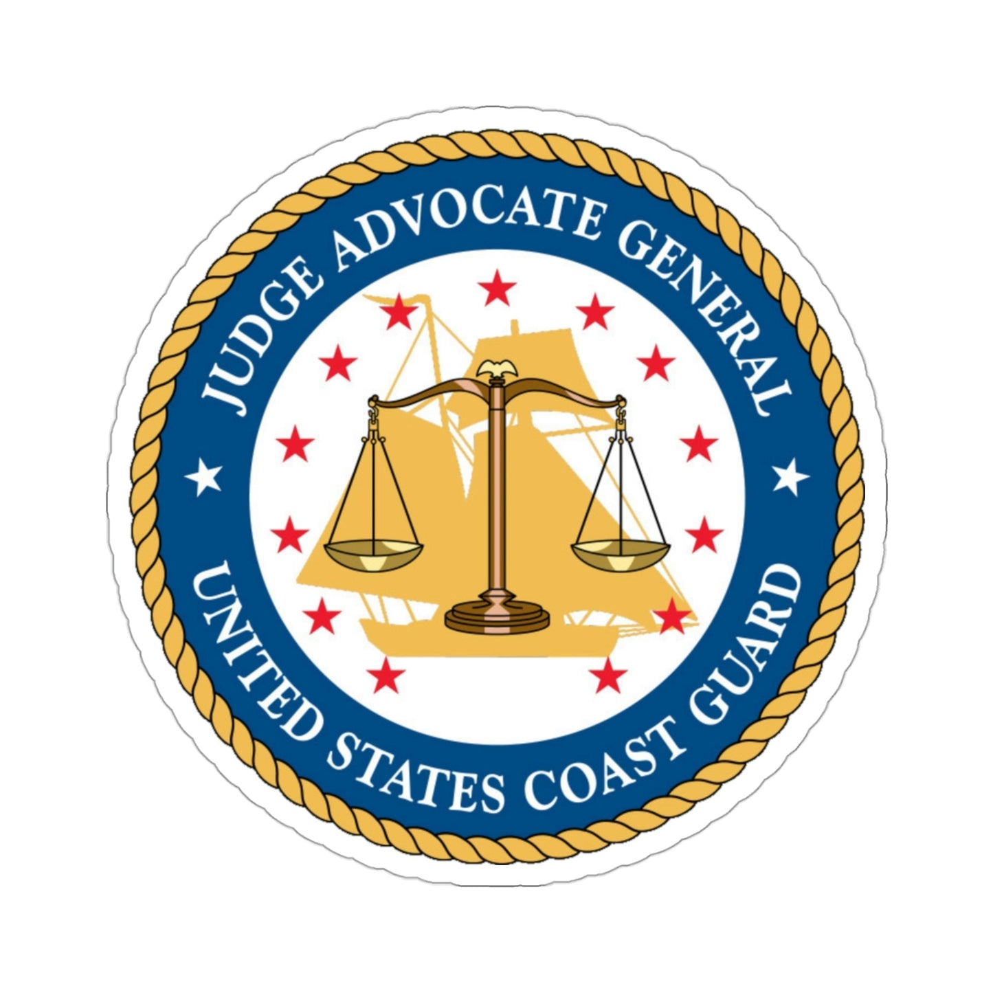 USCG Judge Advocate General (U.S. Coast Guard) STICKER Vinyl Die-Cut Decal-3 Inch-The Sticker Space