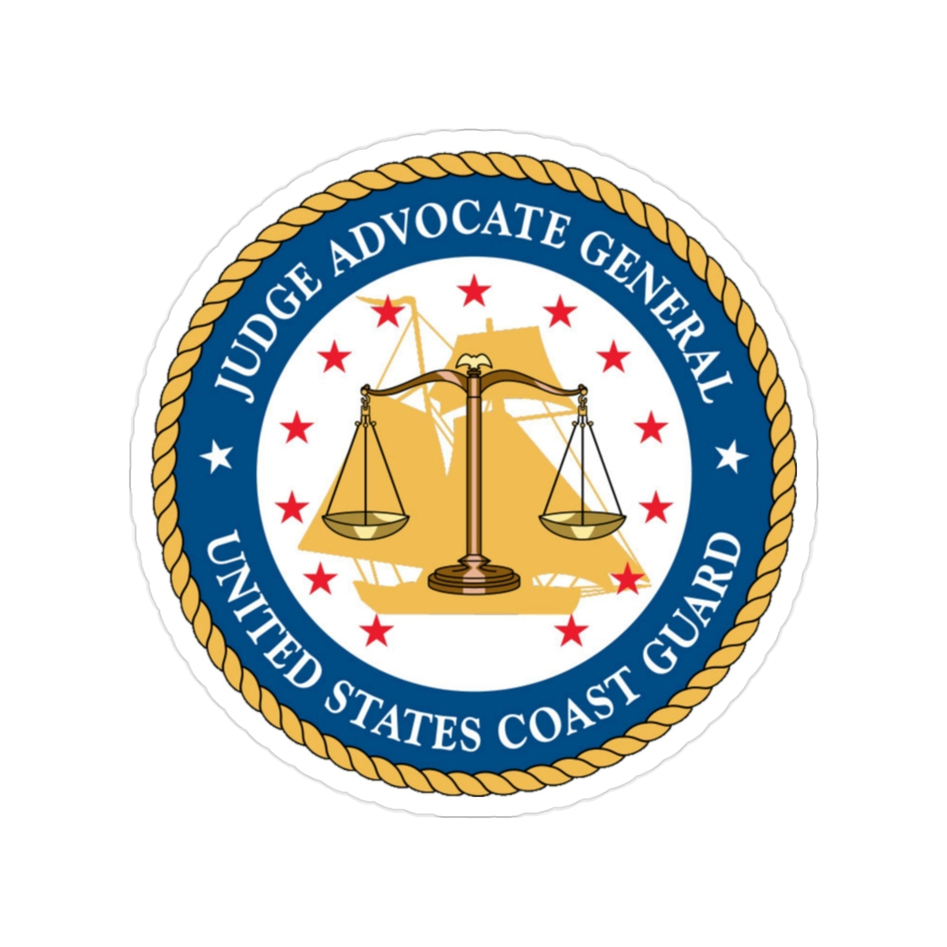 USCG Judge Advocate General (U.S. Coast Guard) Transparent STICKER Die-Cut Vinyl Decal-2 Inch-The Sticker Space