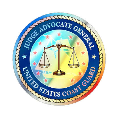 USCG Judge Advocate General (U.S. Coast Guard) Holographic STICKER Die-Cut Vinyl Decal 2 Inch Holographic - The Sticker Space