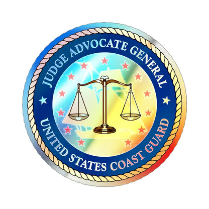 USCG Judge Advocate General (U.S. Coast Guard) Holographic STICKER Die-Cut Vinyl Decal 3 Inch Holographic - The Sticker Space