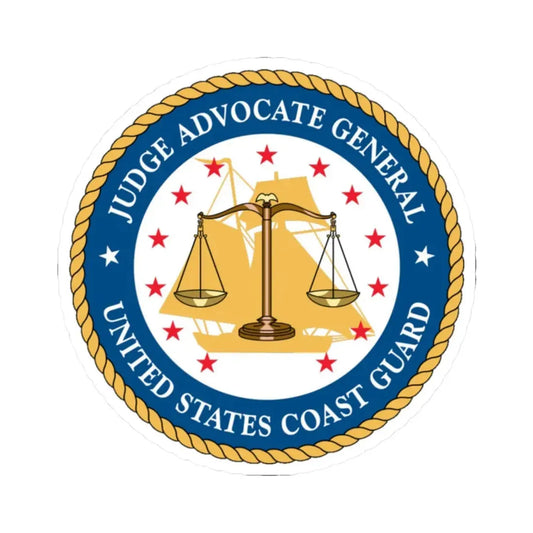 USCG Judge Advocate General (U.S. Coast Guard) STICKER Vinyl Kiss-Cut Decal 2 Inch White - The Sticker Space