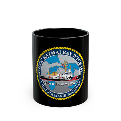 USCG Katmai Bay WTGB 101 (U.S. Coast Guard) Black Coffee Mug-11oz-The Sticker Space