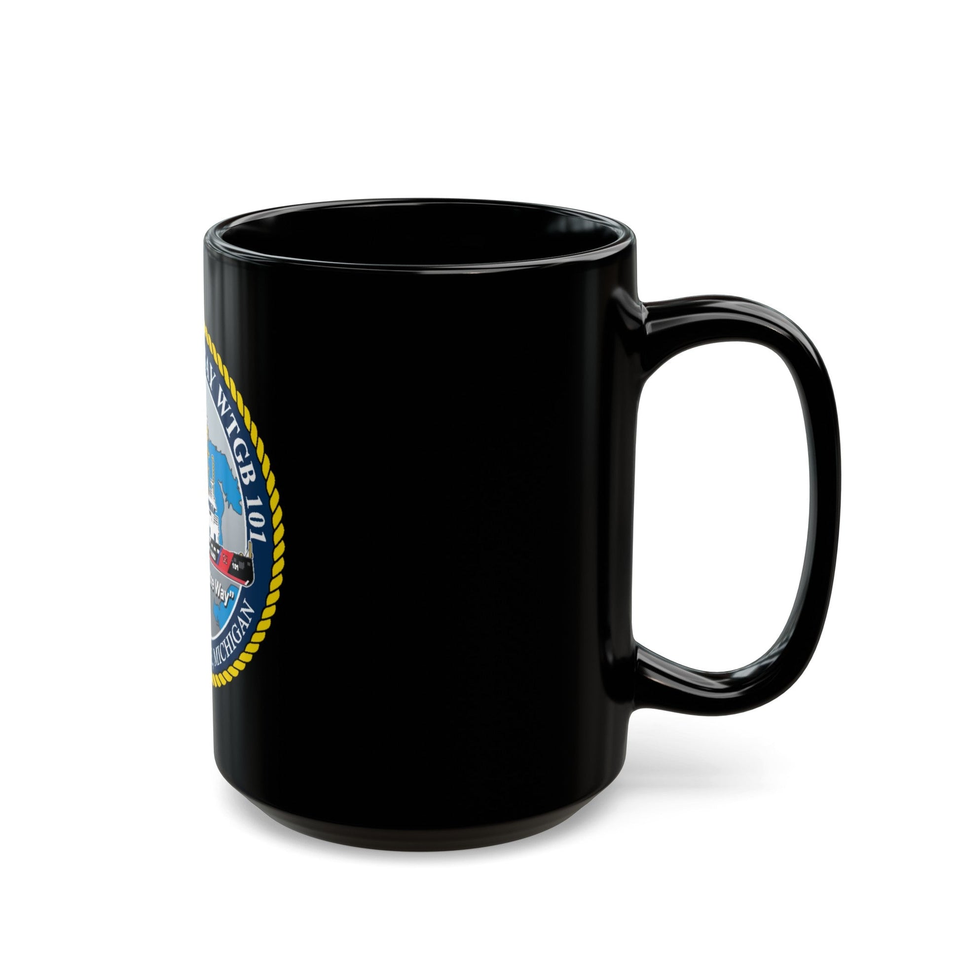 USCG Katmai Bay WTGB 101 (U.S. Coast Guard) Black Coffee Mug-The Sticker Space