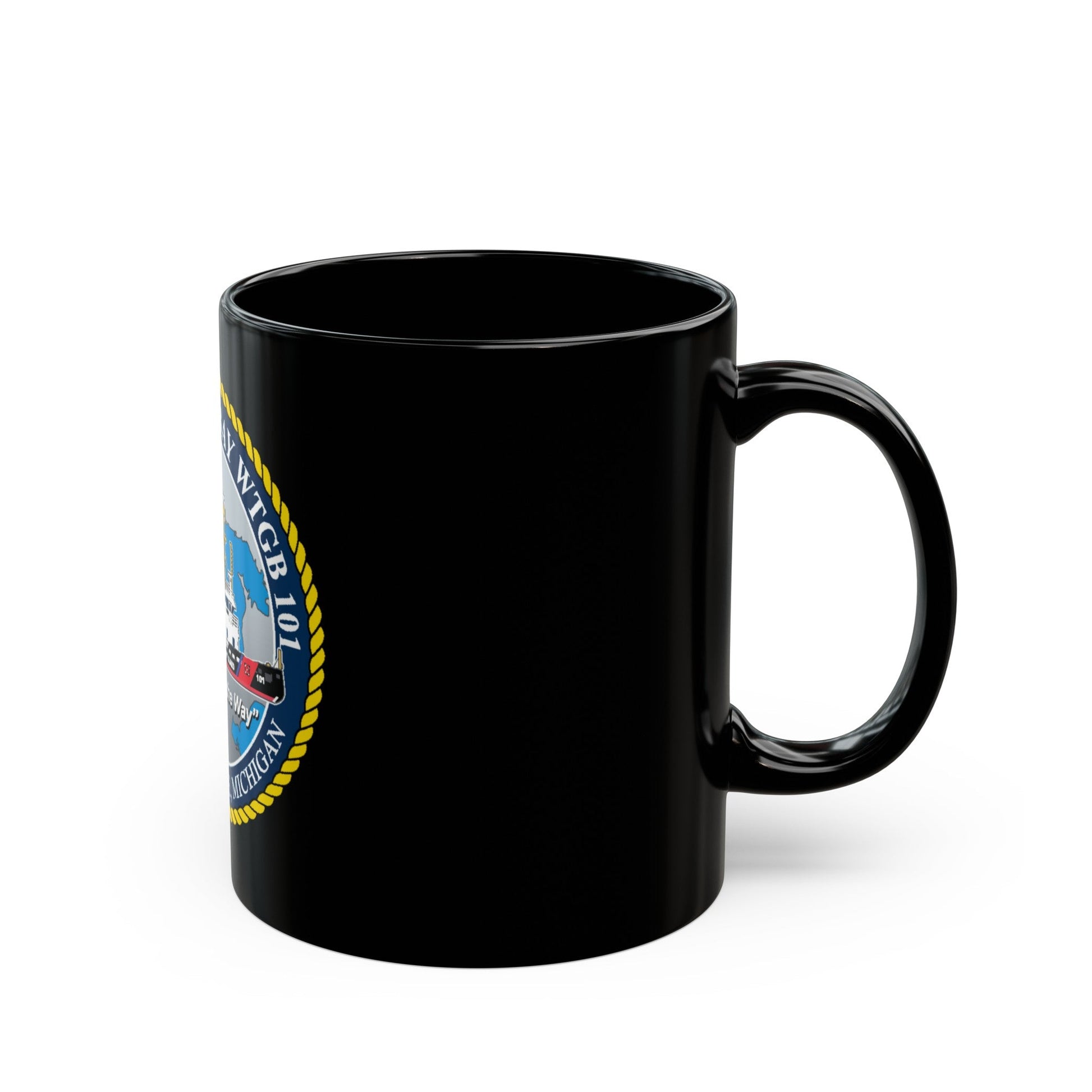 USCG Katmai Bay WTGB 101 (U.S. Coast Guard) Black Coffee Mug-The Sticker Space