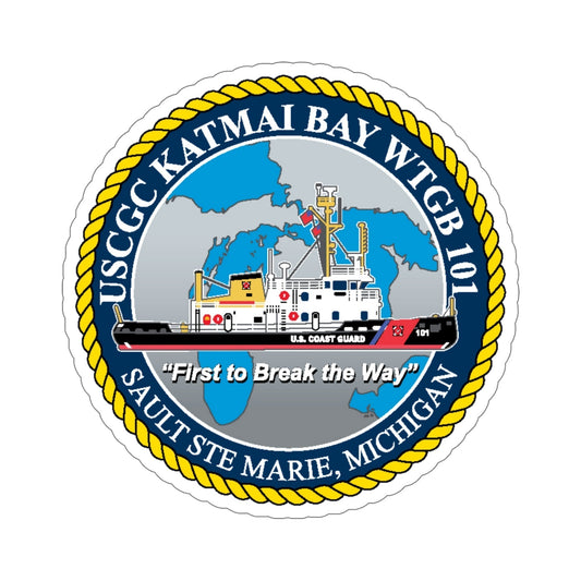 USCG Katmai Bay WTGB 101 (U.S. Coast Guard) STICKER Vinyl Die-Cut Decal-6 Inch-The Sticker Space