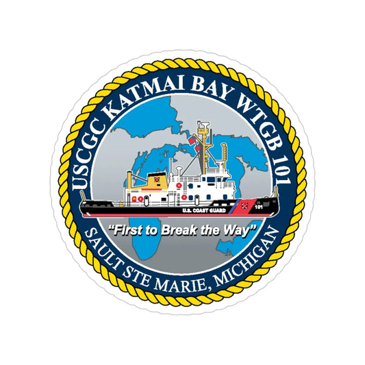 USCG Katmai Bay WTGB 101 (U.S. Coast Guard) Transparent STICKER Die-Cut Vinyl Decal 6 Inch - The Sticker Space