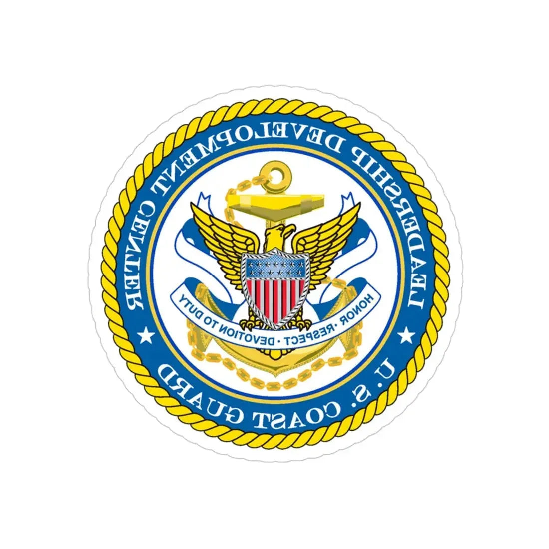 USCG LDC (U.S. Coast Guard) REVERSE PRINT Transparent Die-Cut STICKER 3 Inch Die-Cut Transparent - The Sticker Space