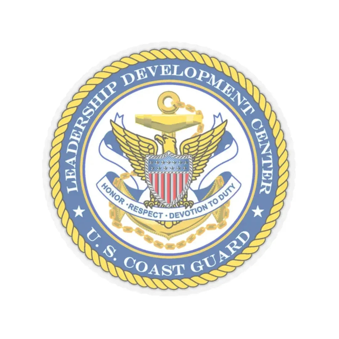 USCG LDC (U.S. Coast Guard) STICKER Vinyl Kiss-Cut Decal 2 Inch Transparent - The Sticker Space