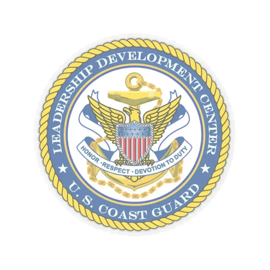 USCG LDC (U.S. Coast Guard) STICKER Vinyl Kiss-Cut Decal 2 Inch Transparent - The Sticker Space