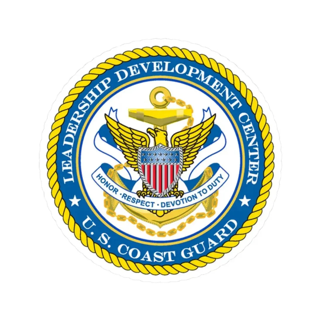 USCG LDC (U.S. Coast Guard) STICKER Vinyl Kiss-Cut Decal 2 Inch White - The Sticker Space
