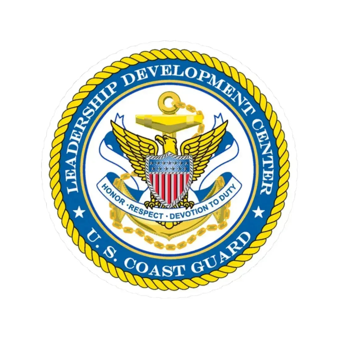 USCG LDC (U.S. Coast Guard) STICKER Vinyl Kiss-Cut Decal 2 Inch White - The Sticker Space