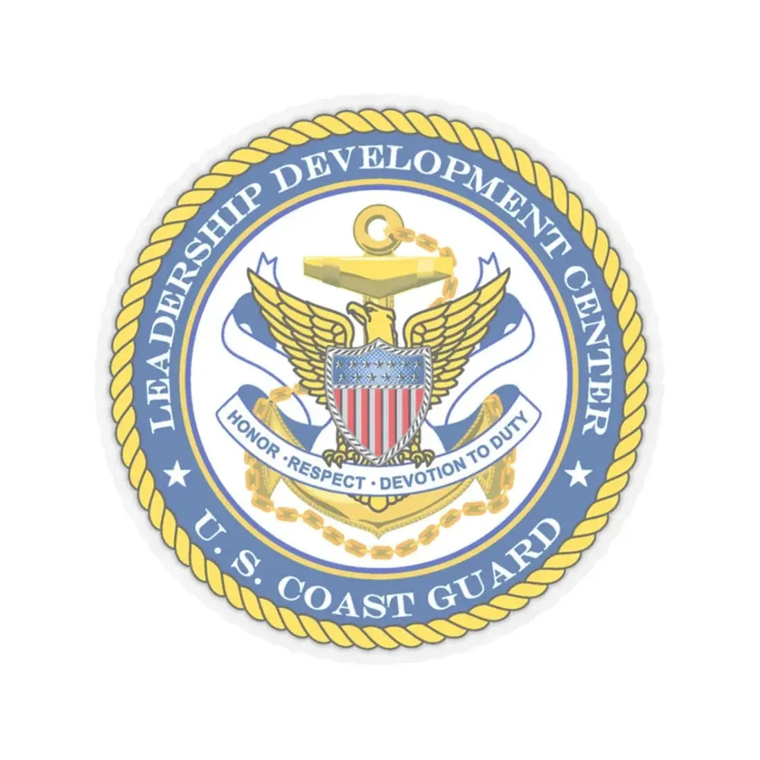 USCG LDC (U.S. Coast Guard) STICKER Vinyl Kiss-Cut Decal 3 Inch Transparent - The Sticker Space