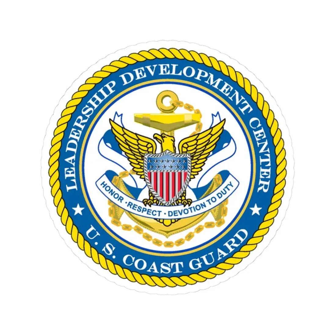 USCG LDC (U.S. Coast Guard) STICKER Vinyl Kiss-Cut Decal 3 Inch White - The Sticker Space
