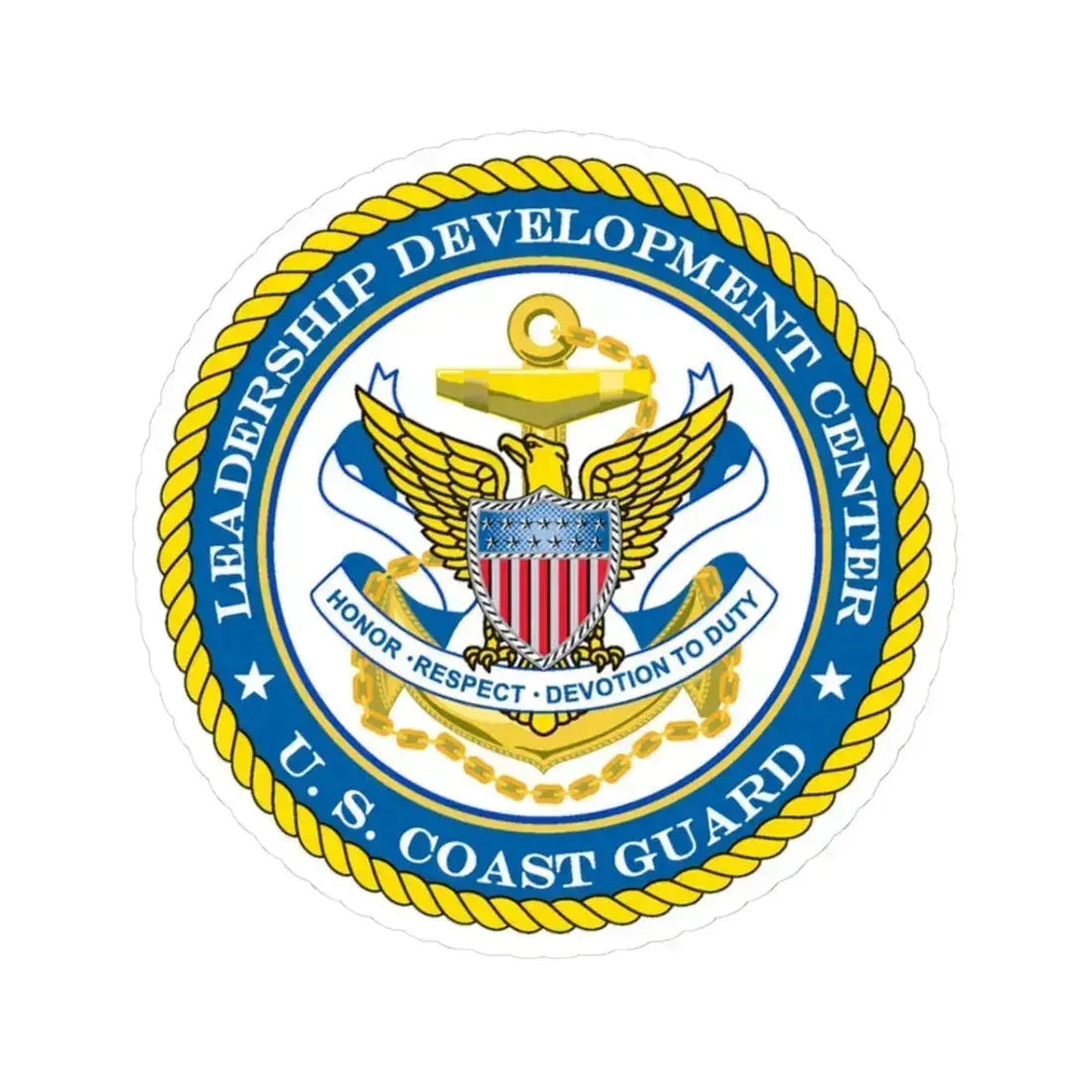 USCG LDC (U.S. Coast Guard) STICKER Vinyl Kiss-Cut Decal 3 Inch White - The Sticker Space