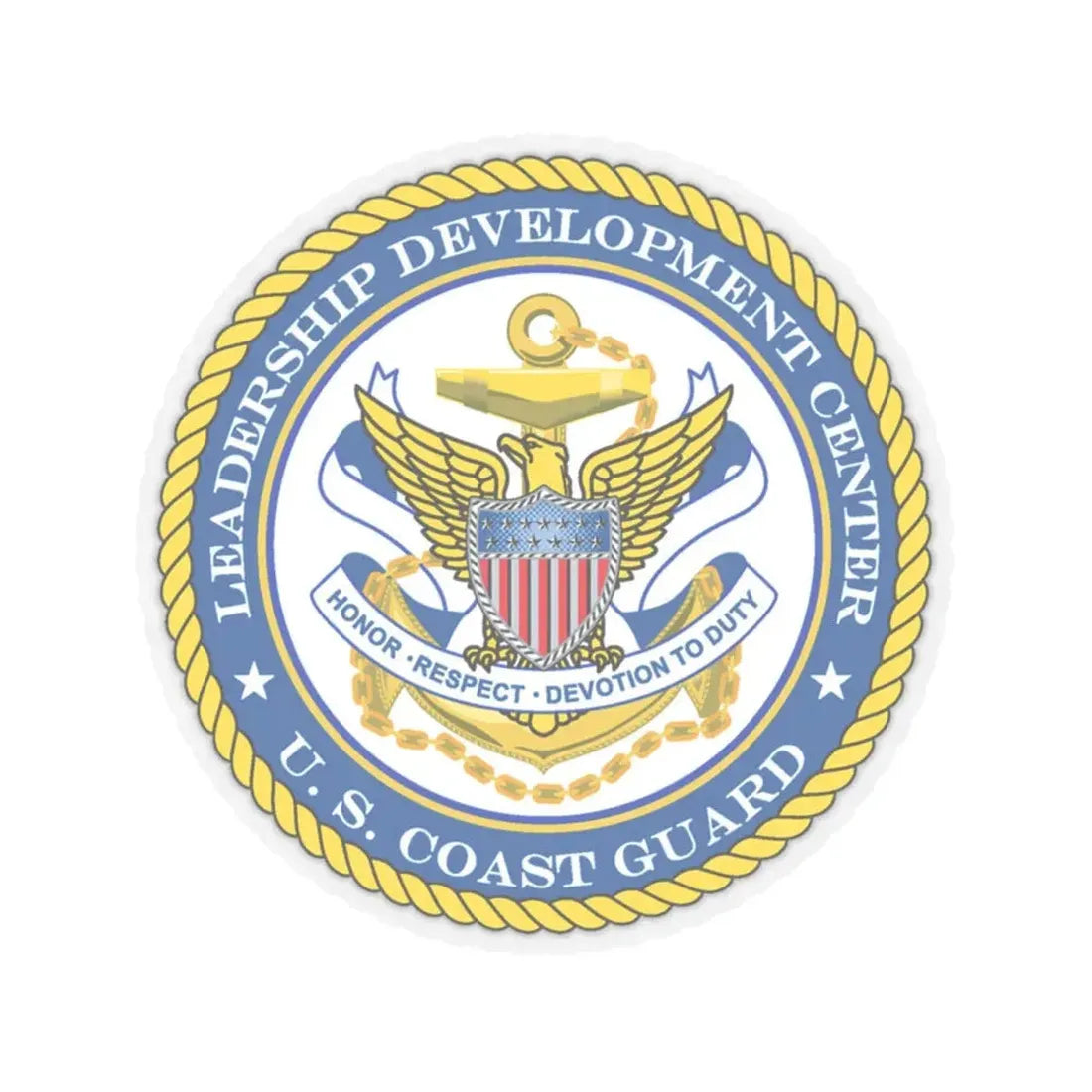 USCG LDC (U.S. Coast Guard) STICKER Vinyl Kiss-Cut Decal 4 Inch Transparent - The Sticker Space