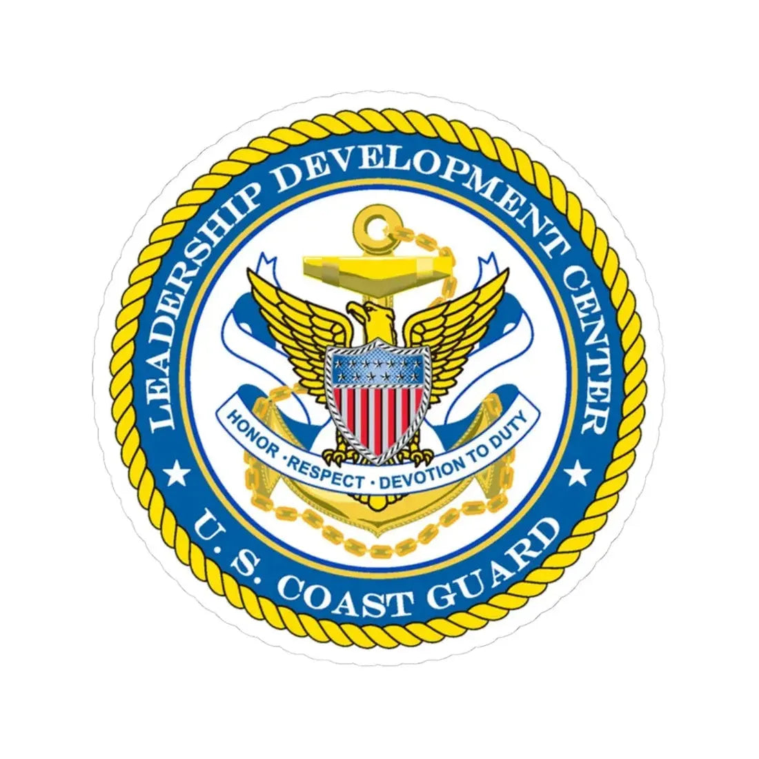 USCG LDC (U.S. Coast Guard) STICKER Vinyl Kiss-Cut Decal 4 Inch White - The Sticker Space