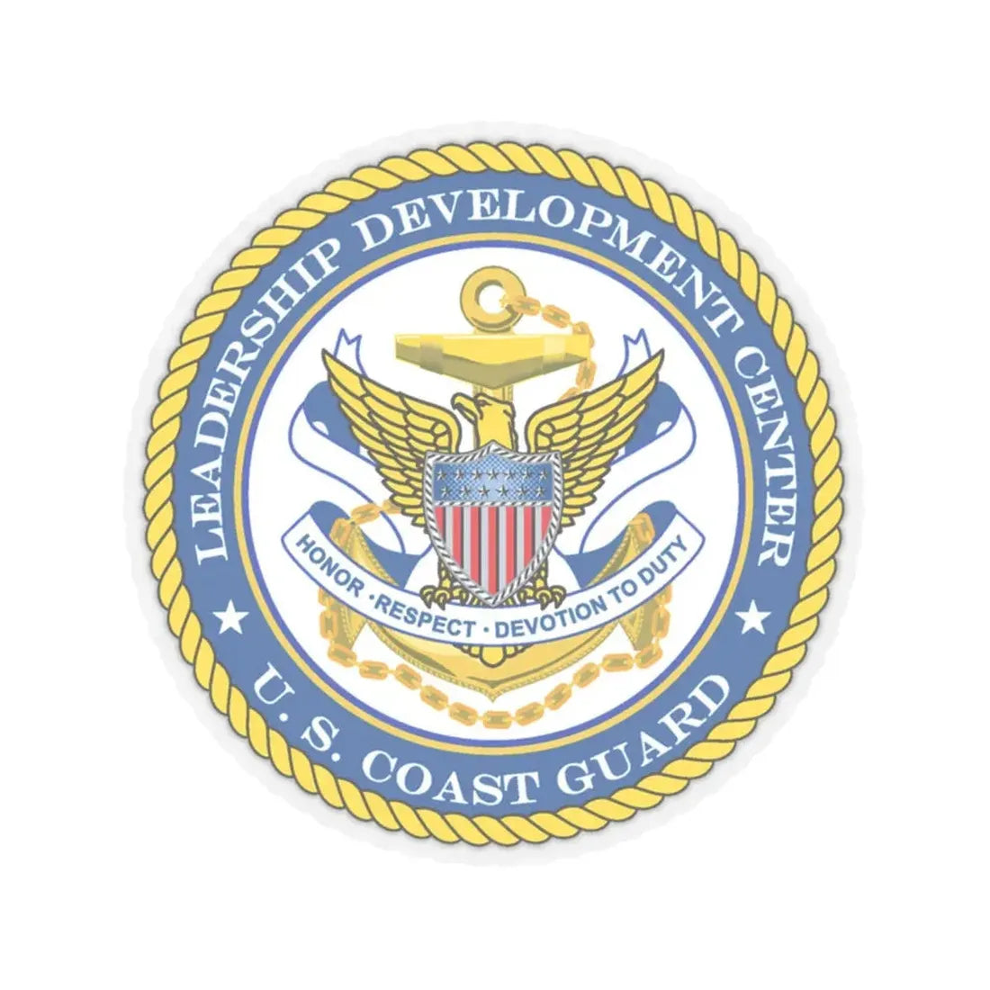 USCG LDC (U.S. Coast Guard) STICKER Vinyl Kiss-Cut Decal 6 Inch Transparent - The Sticker Space