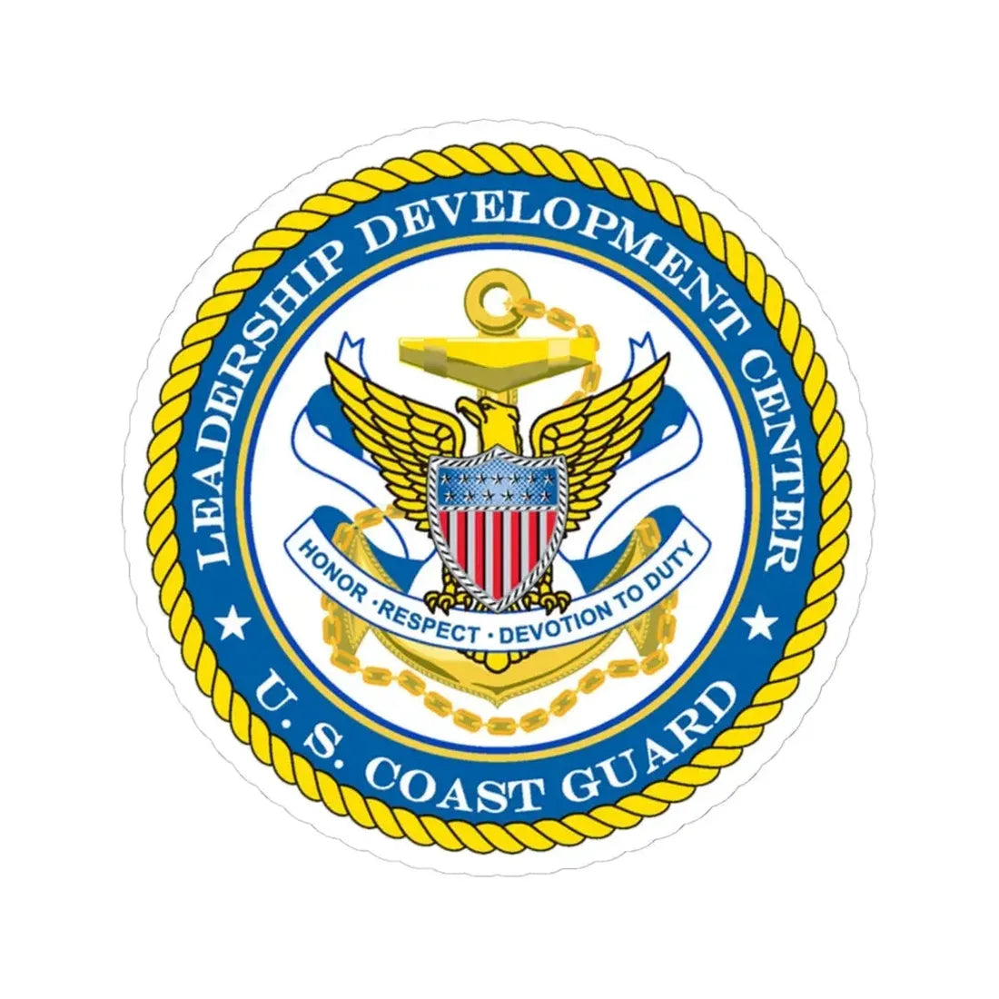 USCG LDC (U.S. Coast Guard) STICKER Vinyl Kiss-Cut Decal 6 Inch White - The Sticker Space