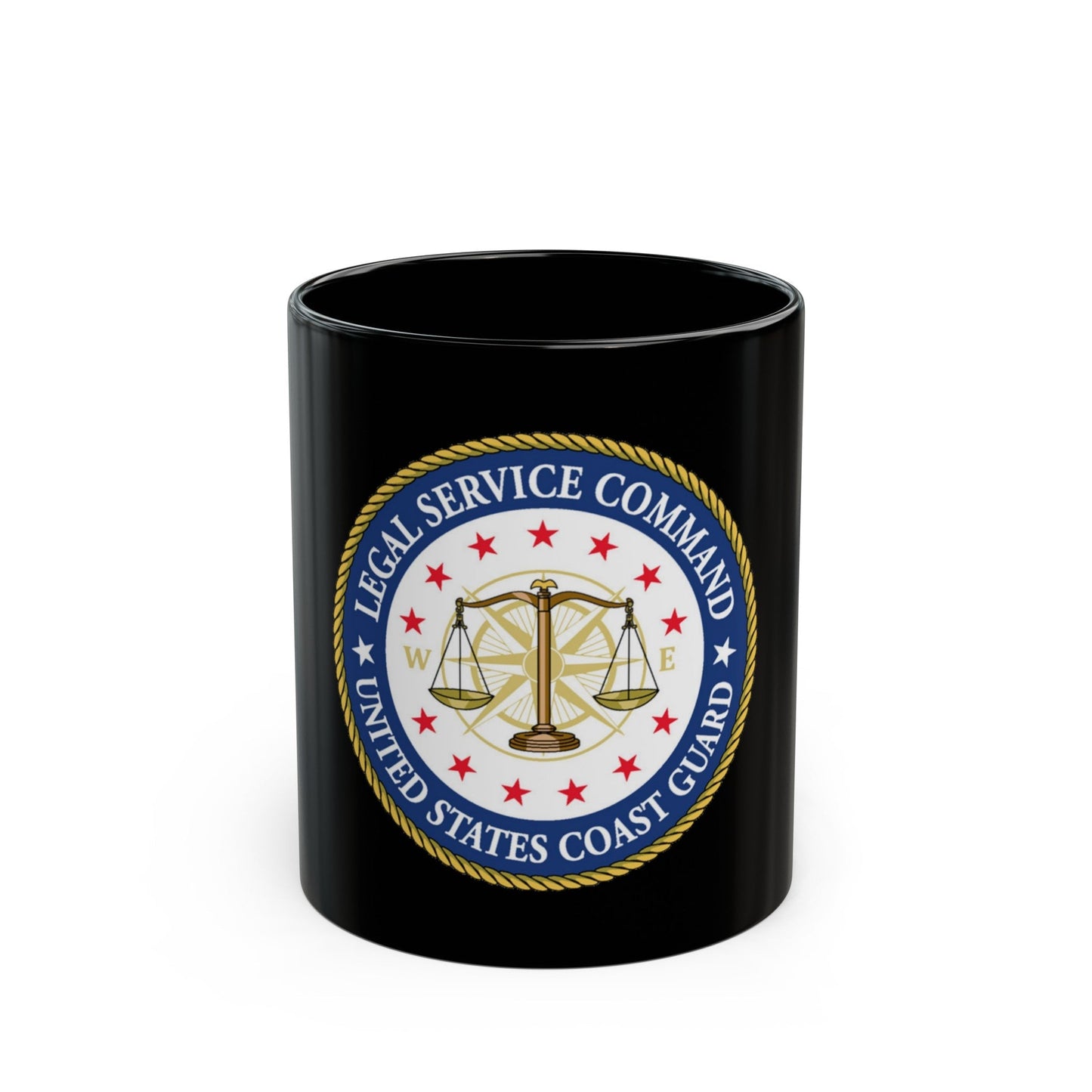 USCG Legal Service Command (U.S. Coast Guard) Black Coffee Mug-11oz-The Sticker Space