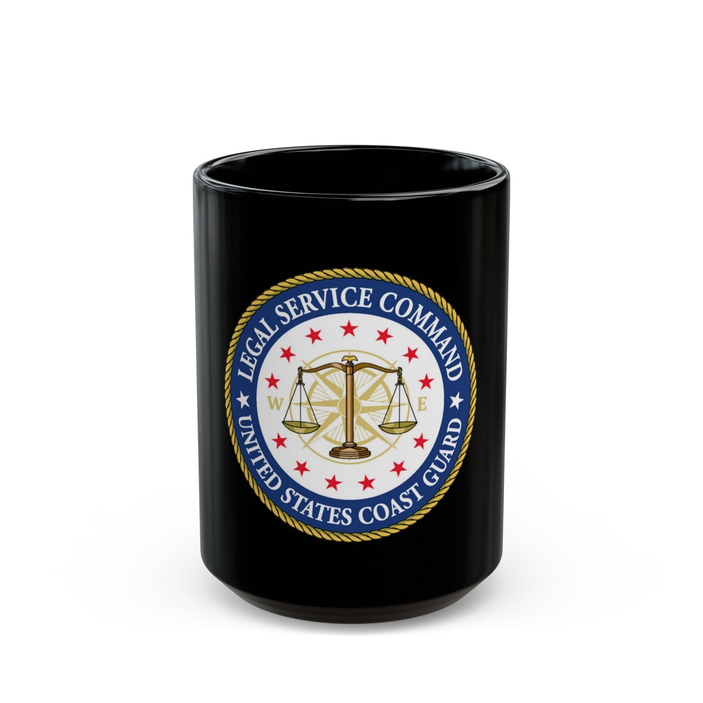 USCG Legal Service Command (U.S. Coast Guard) Black Coffee Mug-15oz-The Sticker Space