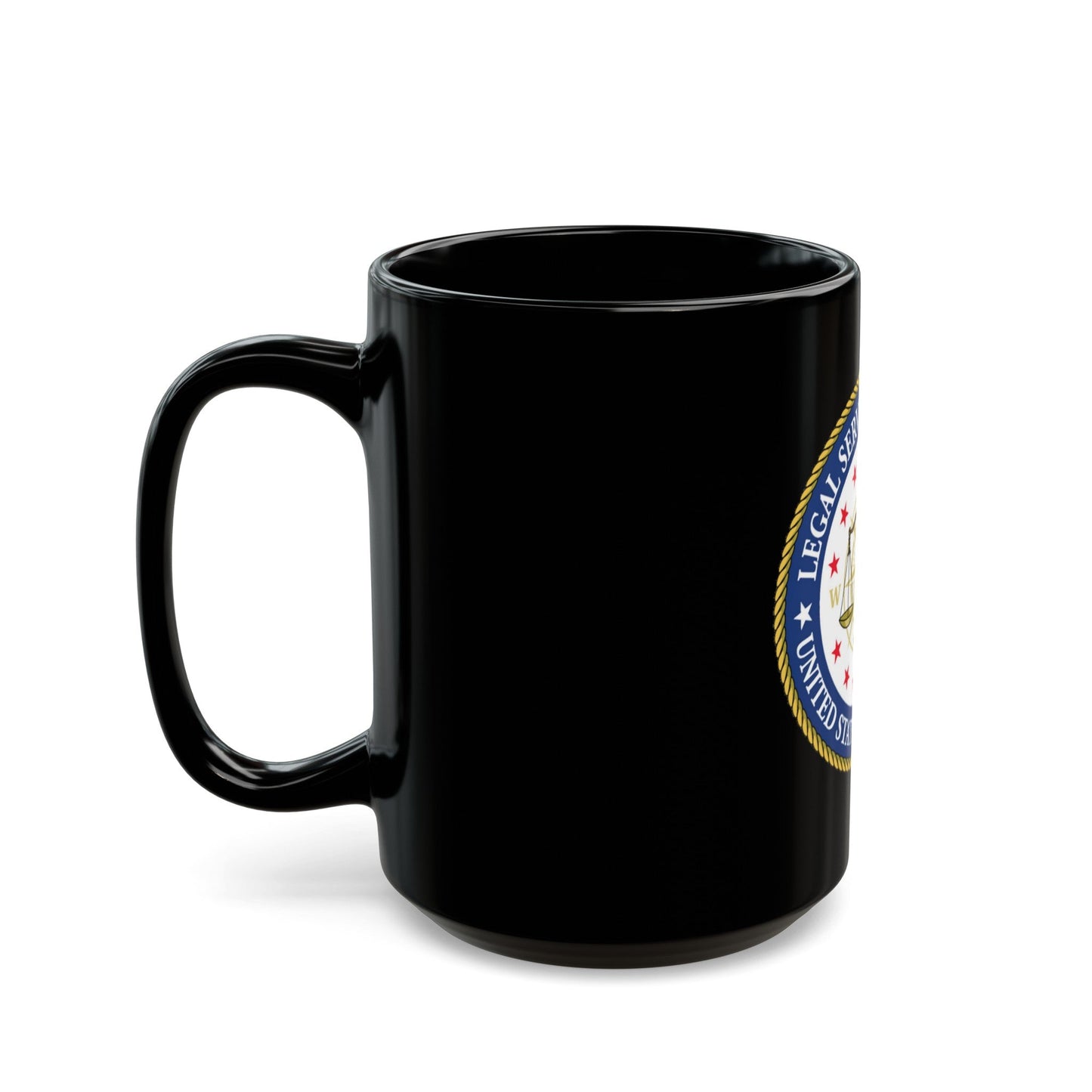 USCG Legal Service Command (U.S. Coast Guard) Black Coffee Mug-The Sticker Space