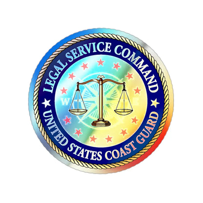 USCG Legal Service Command (U.S. Coast Guard) Holographic STICKER Die-Cut Vinyl Decal 2 Inch Holographic - The Sticker Space