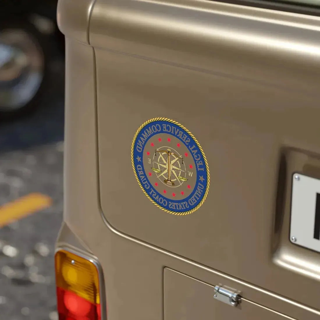 USCG Legal Service Command (U.S. Coast Guard) REVERSE PRINT Transparent Die-Cut STICKER - The Sticker Space