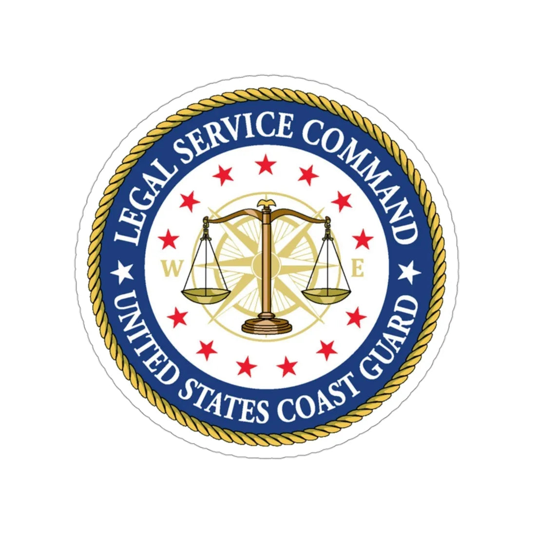 USCG Legal Service Command (U.S. Coast Guard) STICKER Vinyl Die-Cut Decal 3 Inch - The Sticker Space