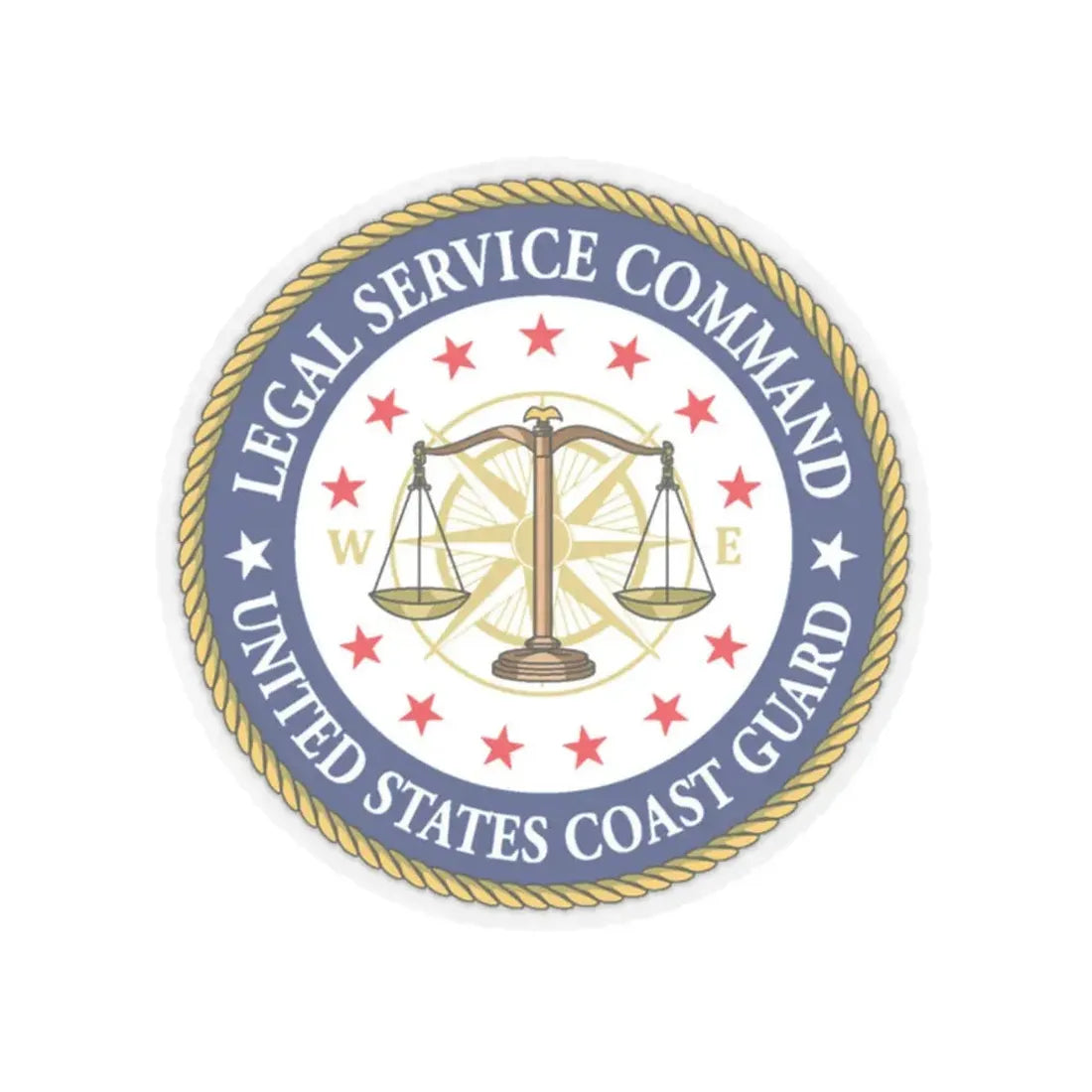 USCG Legal Service Command (U.S. Coast Guard) STICKER Vinyl Kiss-Cut Decal 2 Inch Transparent - The Sticker Space