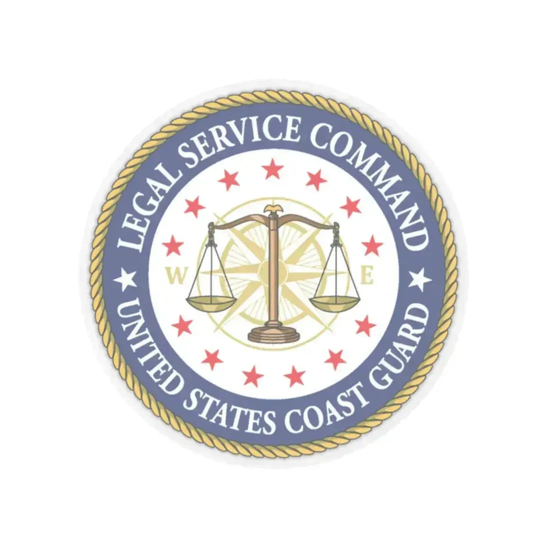 USCG Legal Service Command (U.S. Coast Guard) STICKER Vinyl Kiss-Cut Decal 2 Inch Transparent - The Sticker Space