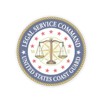 USCG Legal Service Command (U.S. Coast Guard) STICKER Vinyl Kiss-Cut Decal 2 Inch Transparent - The Sticker Space