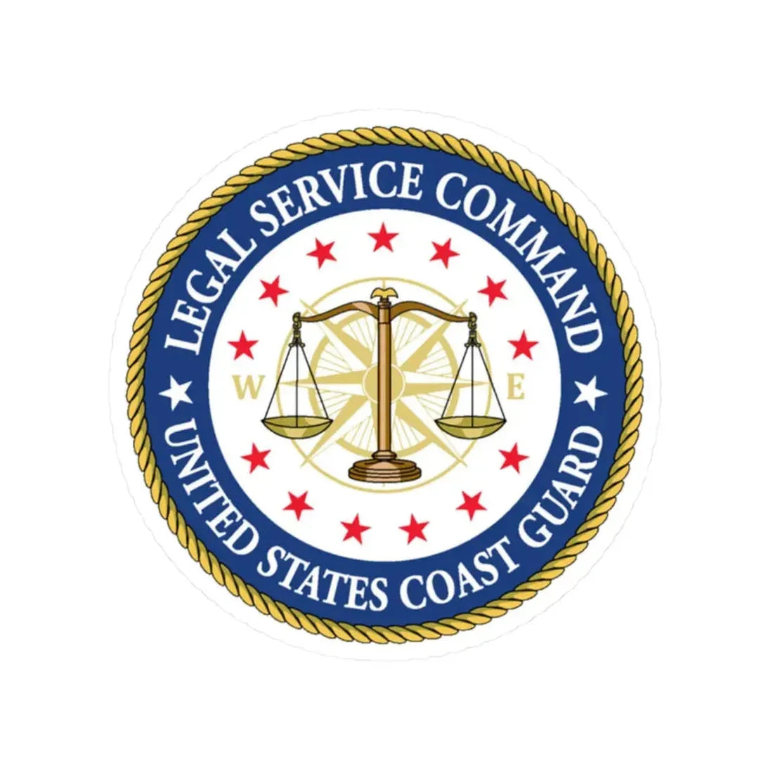 USCG Legal Service Command (U.S. Coast Guard) STICKER Vinyl Kiss-Cut Decal 2 Inch White - The Sticker Space