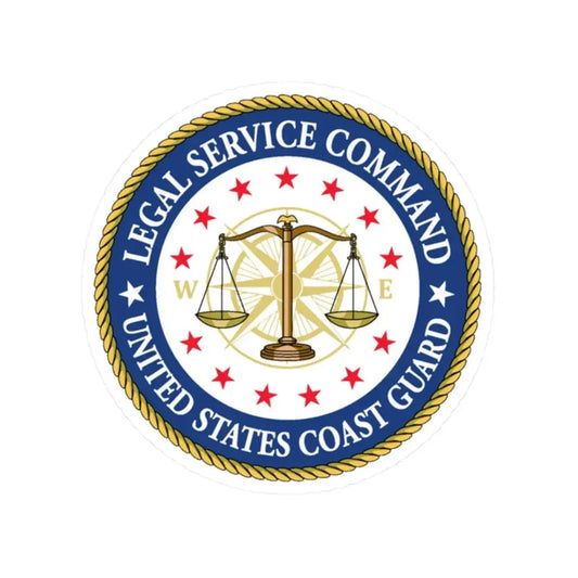 USCG Legal Service Command (U.S. Coast Guard) STICKER Vinyl Kiss-Cut Decal 2 Inch White - The Sticker Space