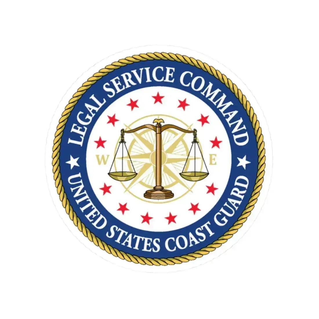 USCG Legal Service Command (U.S. Coast Guard) STICKER Vinyl Kiss-Cut Decal 2 Inch White - The Sticker Space