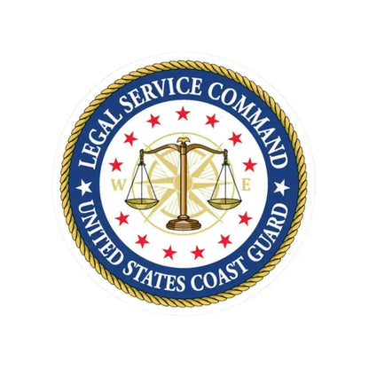USCG Legal Service Command (U.S. Coast Guard) STICKER Vinyl Kiss-Cut Decal 2 Inch White - The Sticker Space