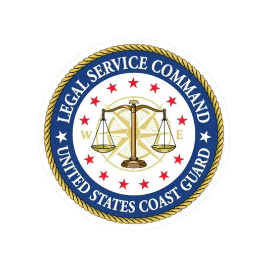 USCG Legal Service Command (U.S. Coast Guard) STICKER Vinyl Kiss-Cut Decal 2 Inch White - The Sticker Space
