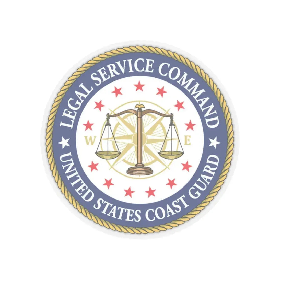 USCG Legal Service Command (U.S. Coast Guard) STICKER Vinyl Kiss-Cut Decal 3 Inch Transparent - The Sticker Space