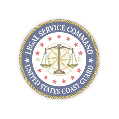 USCG Legal Service Command (U.S. Coast Guard) STICKER Vinyl Kiss-Cut Decal 3 Inch Transparent - The Sticker Space