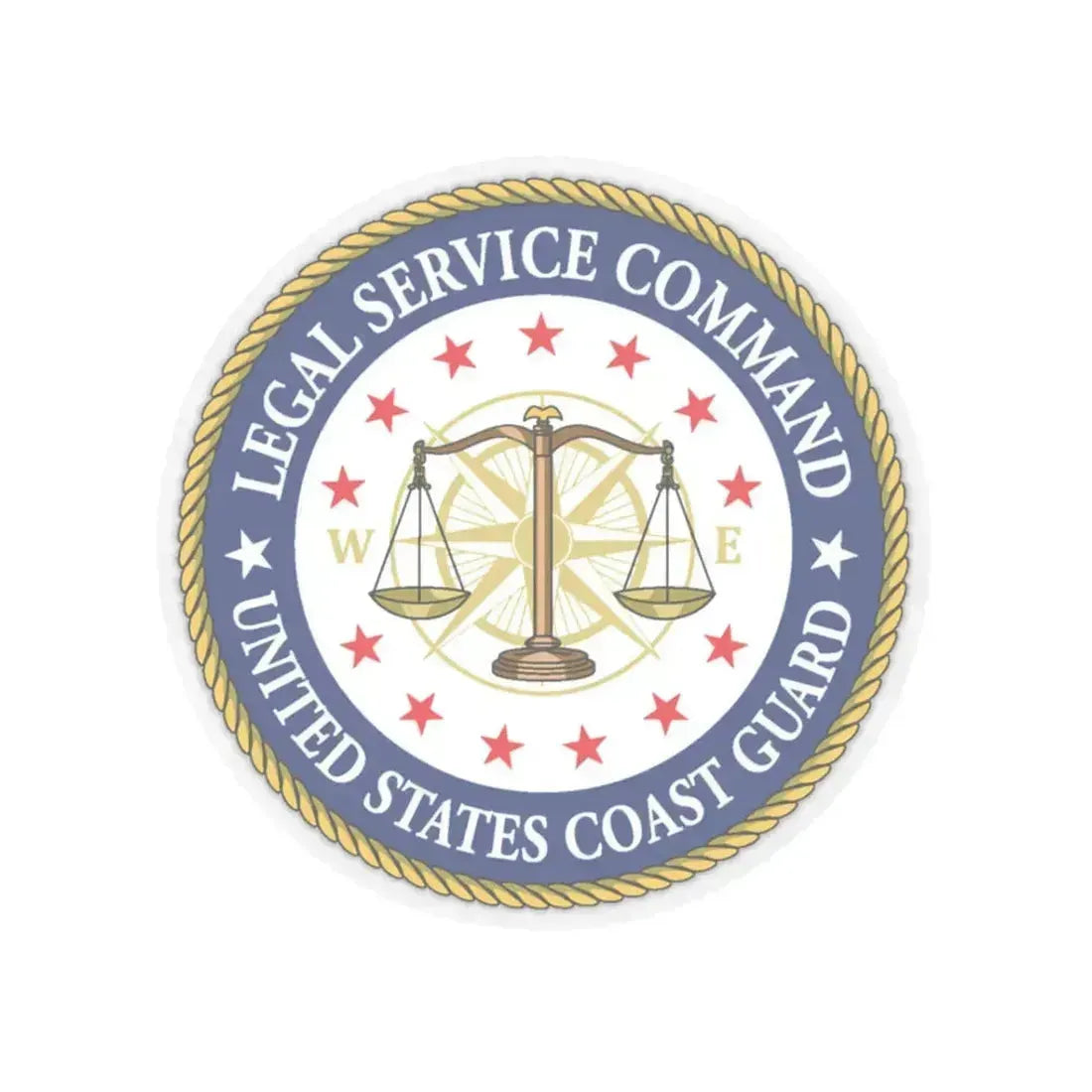 USCG Legal Service Command (U.S. Coast Guard) STICKER Vinyl Kiss-Cut Decal 3 Inch Transparent - The Sticker Space
