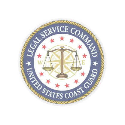 USCG Legal Service Command (U.S. Coast Guard) STICKER Vinyl Kiss-Cut Decal 3 Inch Transparent - The Sticker Space