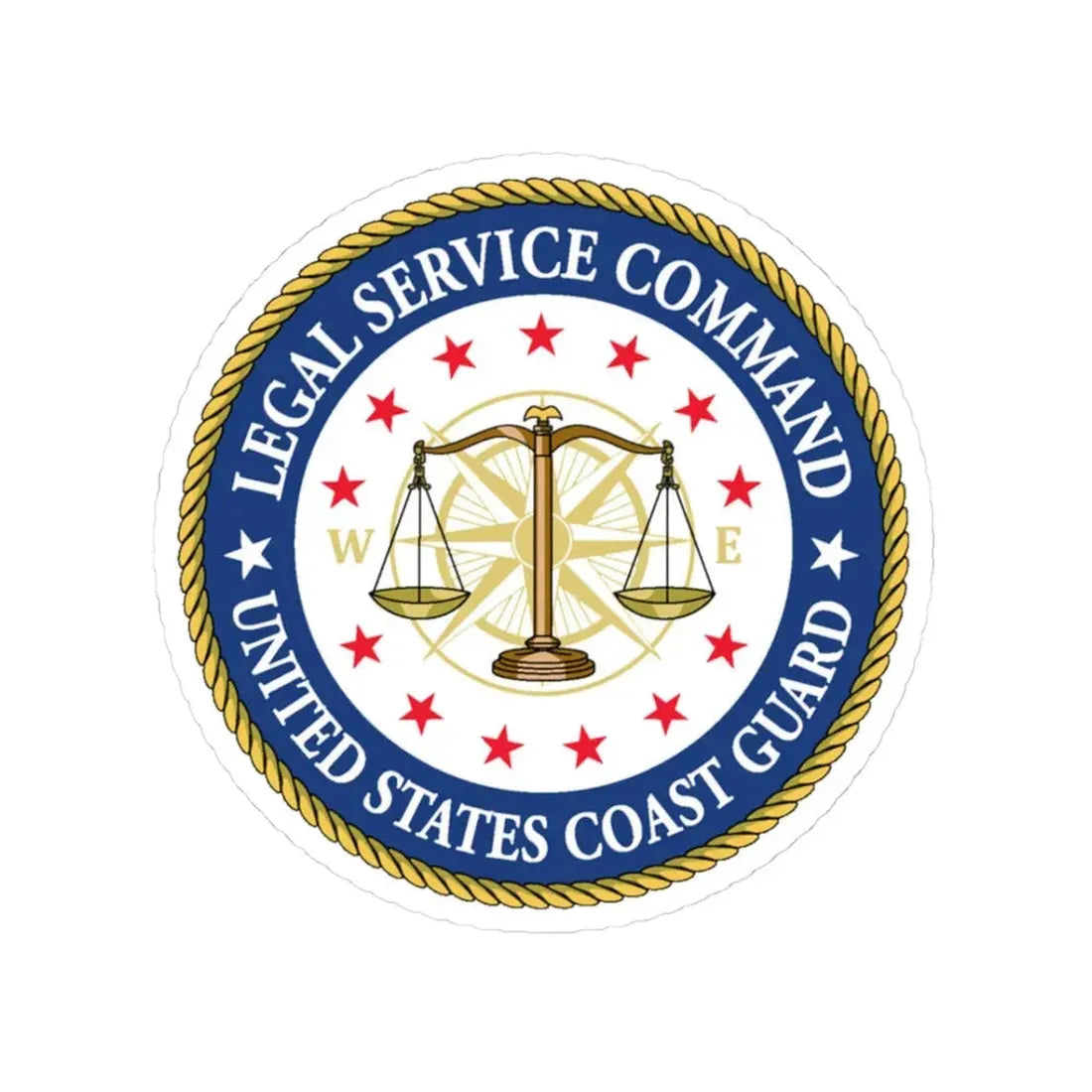 USCG Legal Service Command (U.S. Coast Guard) STICKER Vinyl Kiss-Cut Decal 3 Inch White - The Sticker Space