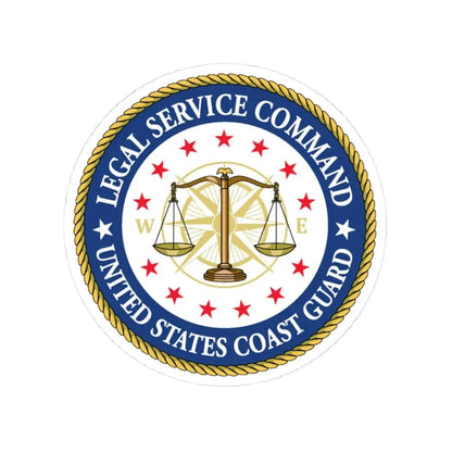 USCG Legal Service Command (U.S. Coast Guard) STICKER Vinyl Kiss-Cut Decal 3 Inch White - The Sticker Space