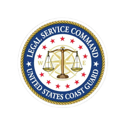 USCG Legal Service Command (U.S. Coast Guard) STICKER Vinyl Kiss-Cut Decal 3 Inch White - The Sticker Space