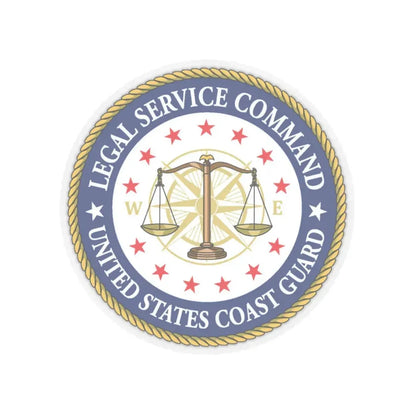 USCG Legal Service Command (U.S. Coast Guard) STICKER Vinyl Kiss-Cut Decal 4 Inch Transparent - The Sticker Space