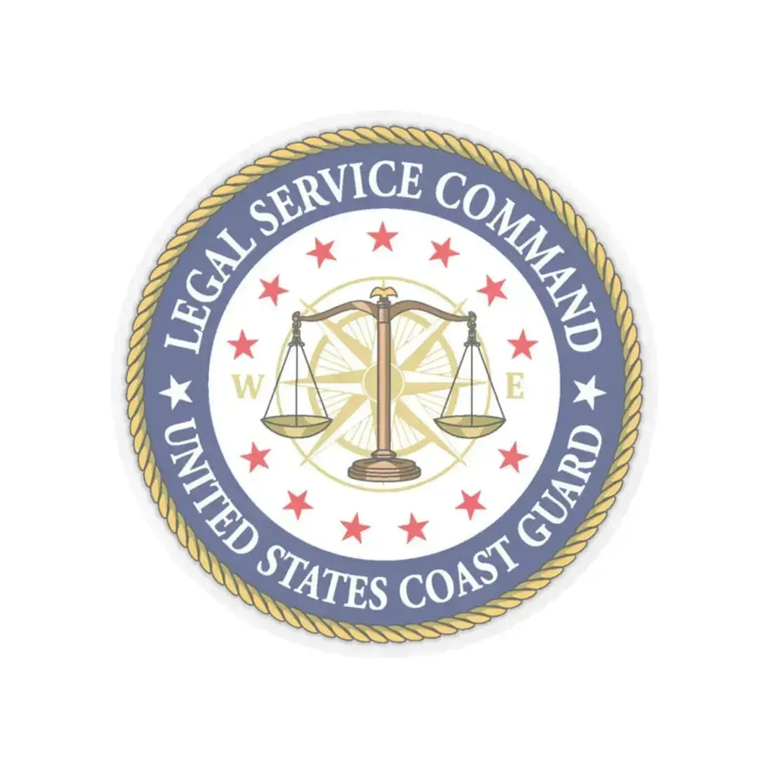 USCG Legal Service Command (U.S. Coast Guard) STICKER Vinyl Kiss-Cut Decal 4 Inch Transparent - The Sticker Space
