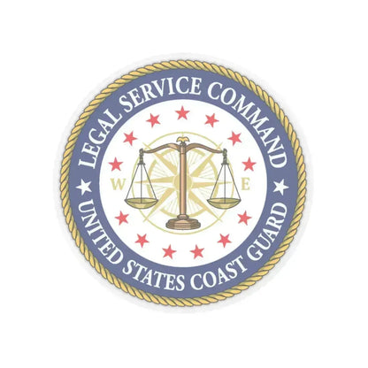 USCG Legal Service Command (U.S. Coast Guard) STICKER Vinyl Kiss-Cut Decal 4 Inch Transparent - The Sticker Space