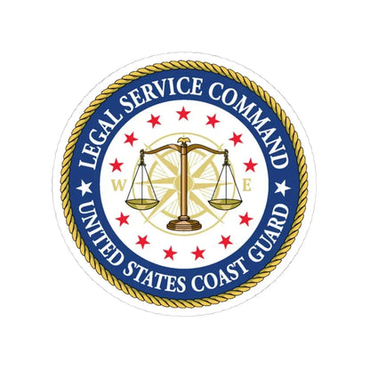 USCG Legal Service Command (U.S. Coast Guard) STICKER Vinyl Kiss-Cut Decal 4 Inch White - The Sticker Space