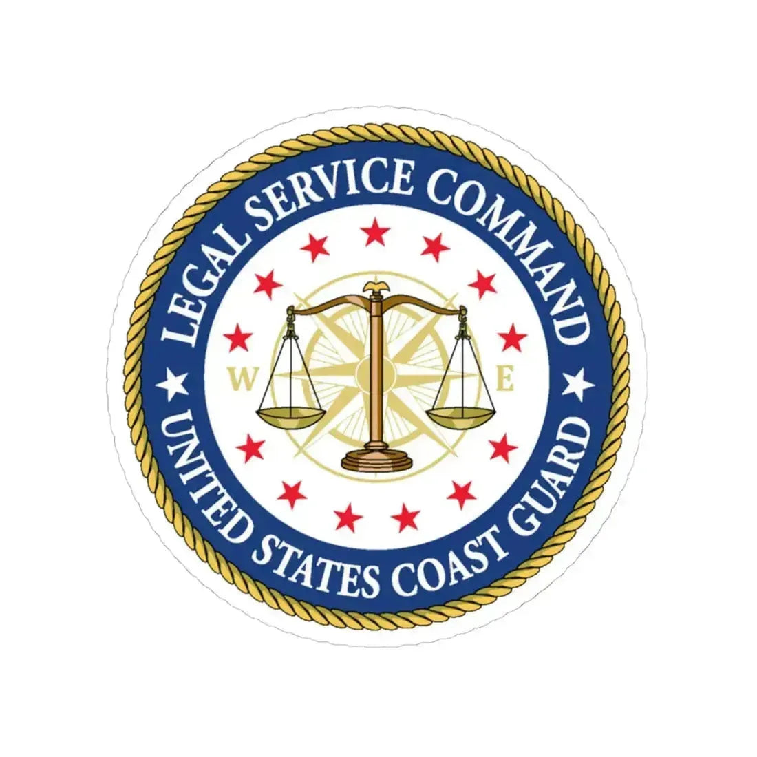 USCG Legal Service Command (U.S. Coast Guard) STICKER Vinyl Kiss-Cut Decal 4 Inch White - The Sticker Space