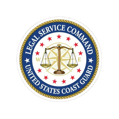 USCG Legal Service Command (U.S. Coast Guard) STICKER Vinyl Kiss-Cut Decal 4 Inch White - The Sticker Space