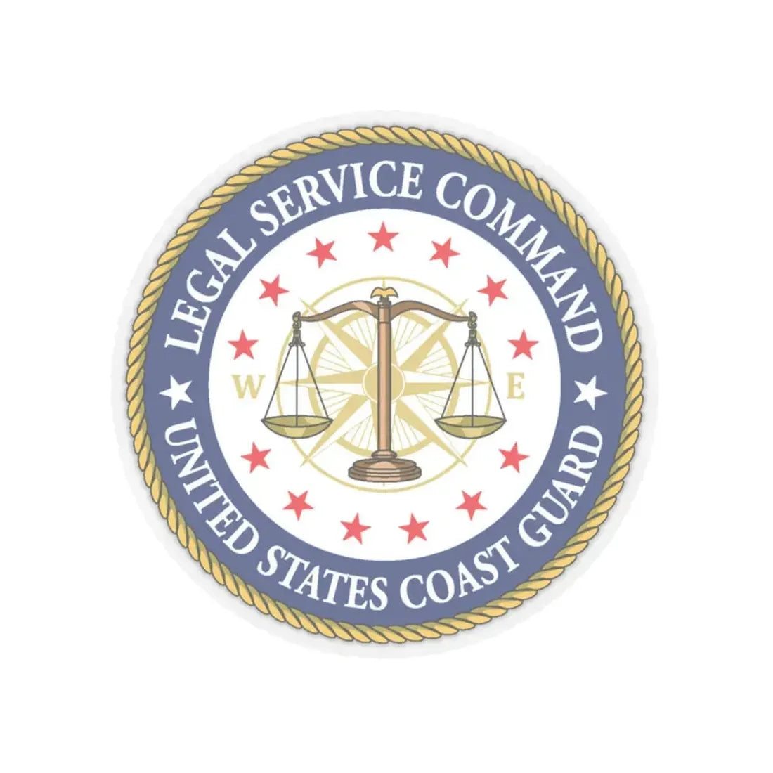 USCG Legal Service Command (U.S. Coast Guard) STICKER Vinyl Kiss-Cut Decal 6 Inch Transparent - The Sticker Space